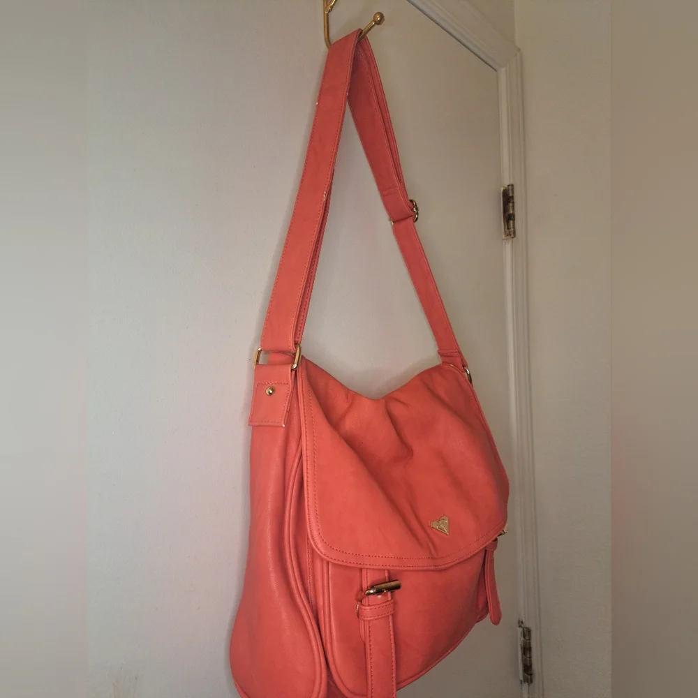 Roxy Red Womens Satchel Crossbody Purse Work/ School Bag Adjustable Straps